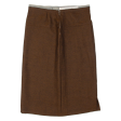 Womens Straight Skirt Brown Knee Length L Online now