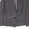 Womens Blazer Jacket Grey Striped S Fashion