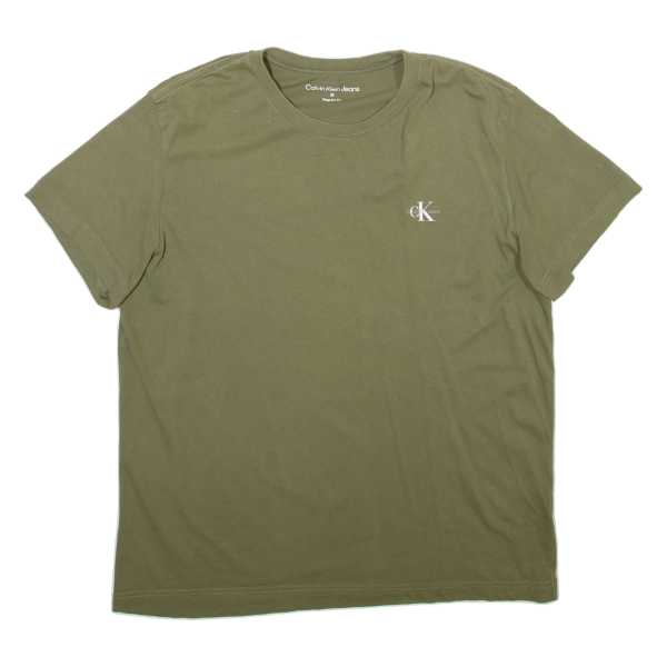 CALVIN KLEIN JEANS Mens T-Shirt Green M For Discount