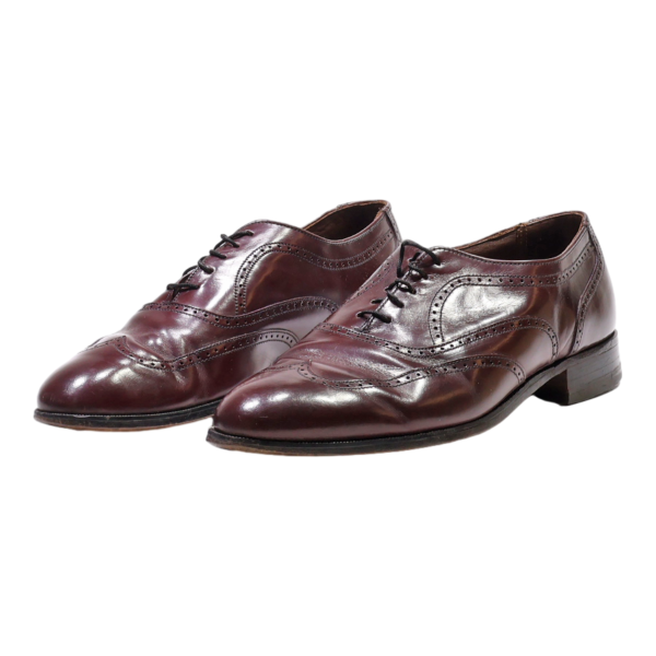 BOSTONIAN Brogue Shoes Maroon Leather Mens UK 8.5 For Cheap