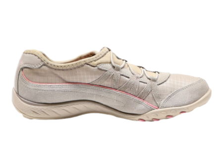 SKECHERS Low Top Trainers Beige Synthetic Womens UK 3 Online Sale