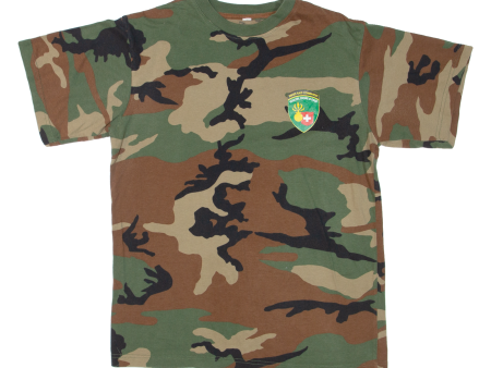 Swiss Raid Commando Camo Mens T-Shirt Green M Hot on Sale