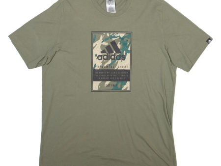 ADIDAS Mens T-Shirt Green L Sale