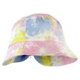 Tie Dye Girls Bucket Hat Pink Fashion