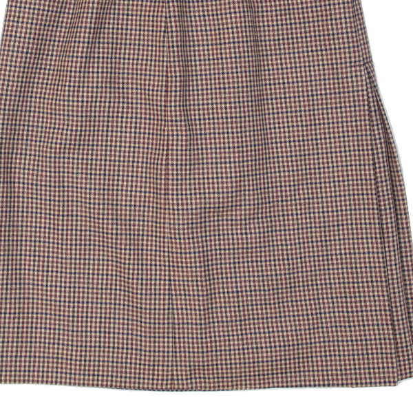 Womens A-Line Skirt Brown Knee Length 90s Plaid M For Cheap