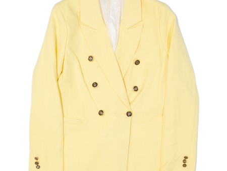 Womens Blazer Jacket Yellow S Hot on Sale