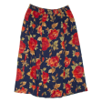 CHIKI Womens A-Line Skirt Blue Long Viscose Floral L Supply