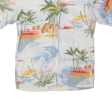 CREATION POMME Womens Hawaiian Shirt White Floral M Online