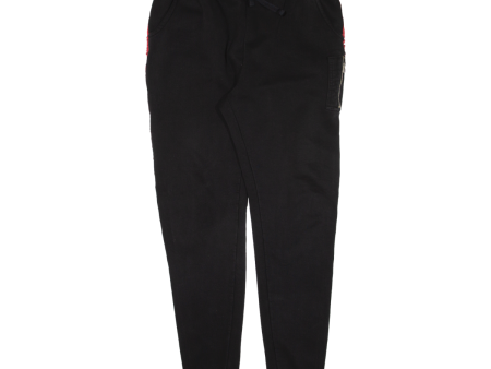 ALPHA INDUSTRIES Mens Joggers Black Tapered XL W32 L32 For Cheap