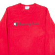 CHAMPION Mens T-Shirt Red Long Sleeve M Hot on Sale