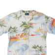 CREATION POMME Womens Hawaiian Shirt White Floral M Online