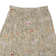 JAEGER Womens Pleated Skirt Grey Knee Length 90s Floral UK 14 Online Hot Sale