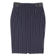 GUESS Stretch Womens Pencil Skirt Blue Knee Length Pinstripe S Online now