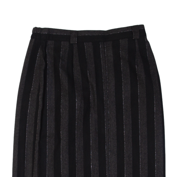 BIAGGINI Womens Pencil Skirt Black Midi Wool Striped M Supply