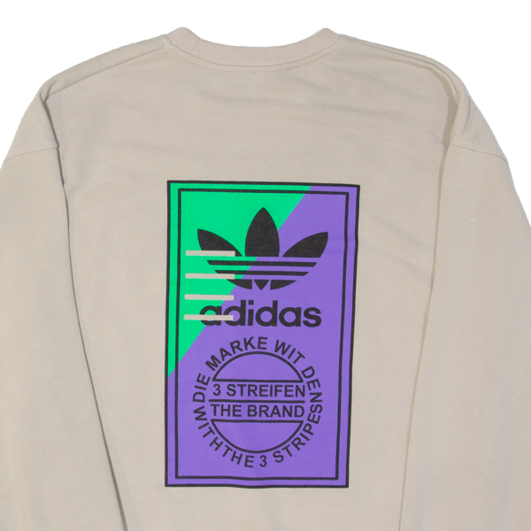 ADIDAS ORIGINALS Mens Sweatshirt Beige S Discount