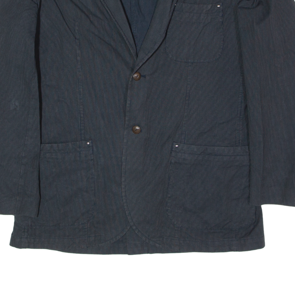 BOSS Mens Blazer Jacket Blue Striped XL Online Hot Sale