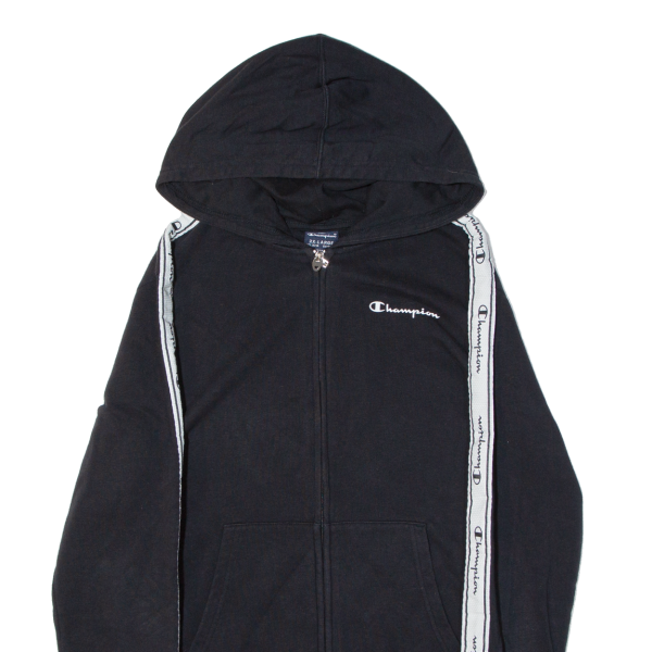 CHAMPION Boys Black Hoodie Full Zip M Cheap