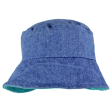 Reversible Womens Bucket Hat Blue Fleece Online now