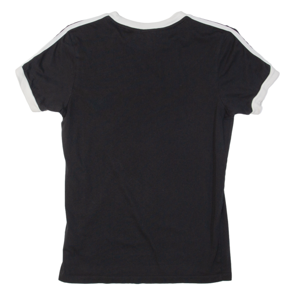 ADIDAS ORIGINALS Womens T-Shirt Black UK 6 Fashion