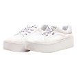 TOMMY HILFIGER Platform Trainers White Canvas Womens UK 6.5 Supply