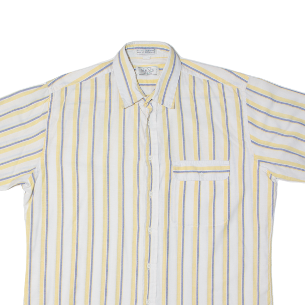 THE MENS STORE Mens Shirt Yellow 90s Striped L Cheap