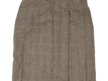 RESI HAMMERER Womens Straight Skirt Brown Knee Length Wool 90s M For Discount