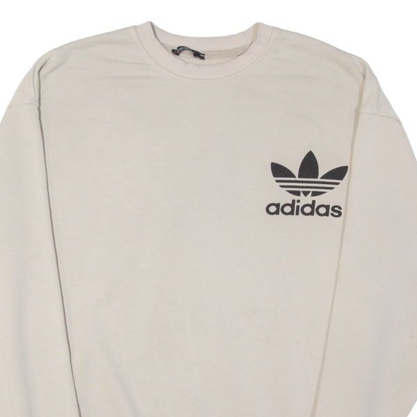 ADIDAS ORIGINALS Mens Sweatshirt Beige S Discount