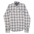 TOMMY HILFIGER Mens Shirt Grey Plaid Long Sleeve L Hot on Sale