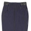 GUESS Stretch Womens Pencil Skirt Blue Knee Length Pinstripe S Online now