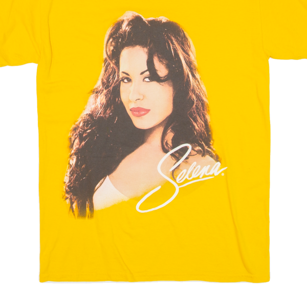 SELENA Womens Band T-Shirt Yellow S Online now