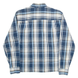 ATLAS Mens Shirt Blue Plaid Long Sleeve M Fashion