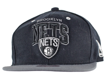 MITCHELL & NESS Brooklyn Nets Mens Snapback Cap Black Cheap