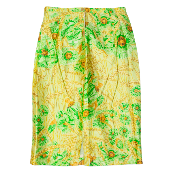 Womens Pencil Skirt Green Knee Length Floral M Sale