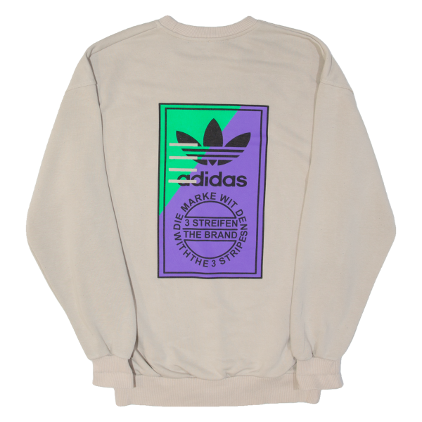 ADIDAS ORIGINALS Mens Sweatshirt Beige S Discount