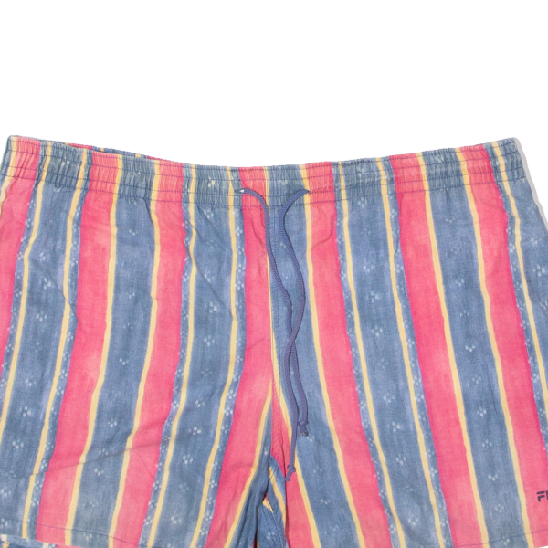 FILA Mesh-Lined Mens Swimming Shorts Blue Striped XL W38 Cheap