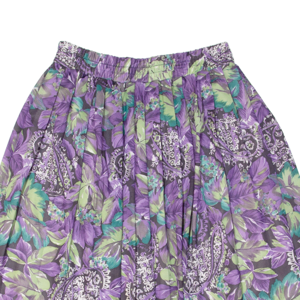 CHARLES VOGELE Womens A-Line Skirt Purple Knee Length Paisley M Online Hot Sale