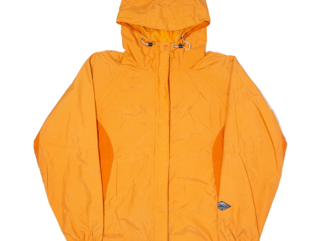 COLUMBIA Womens Rain Jacket Orange Hooded Colourblock L Online Hot Sale