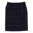 BURBERRY Womens Straight Skirt Blue Midi Wool 90s Check L Online Hot Sale