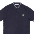 STONE ISLAND Mens Polo Shirt Blue S Hot on Sale