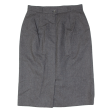 Womens Pencil Skirt Grey Knee Length Wool UK 16 For Discount