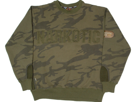 NARKOTIC Mens Sweatshirt Green S Online Sale