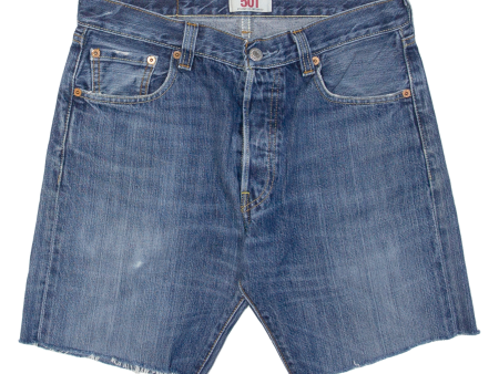 LEVI S Cut Off 501 Mens Denim Shorts Blue M W5 For Cheap