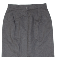 Womens Pencil Skirt Grey Knee Length Wool UK 16 For Discount