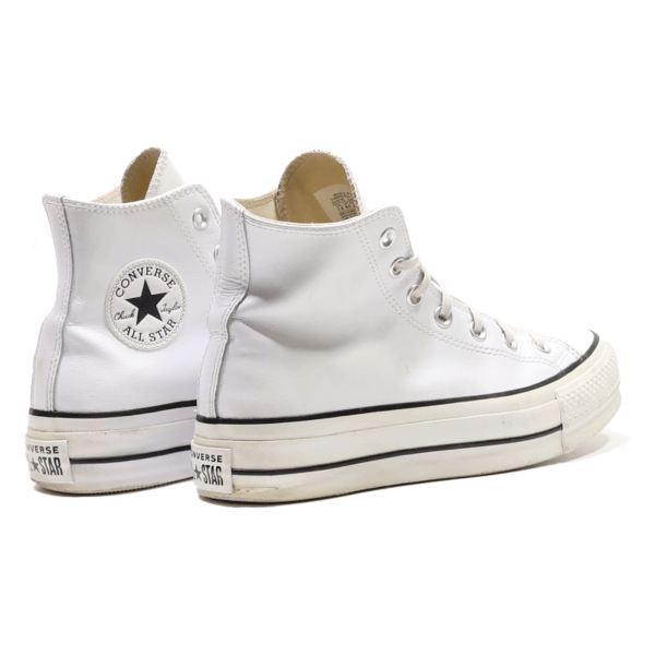 CONVERSE Chuck Taylor All Star 2018 Platform High Top Trainers White Leather Womens UK 5.5 Cheap