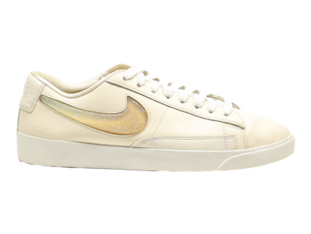 NIKE Blazer Sneaker Trainers Cream Leather Womens UK 7.5 Hot on Sale