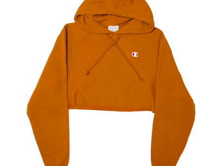 CHAMPION REVERSE WEAVE Cropped Womens Orange Hoodie XS Discount