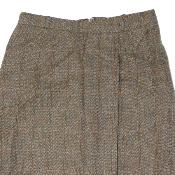 RESI HAMMERER Womens Straight Skirt Brown Knee Length Wool 90s M For Discount