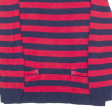 TOMMY HILFIGER Womens Patterned Jumper Red Striped Crew Neck Tight Knit L Online Hot Sale