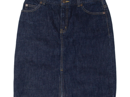 THE LIMITED Womens Straight Skirt Blue Knee Length Denim M Hot on Sale