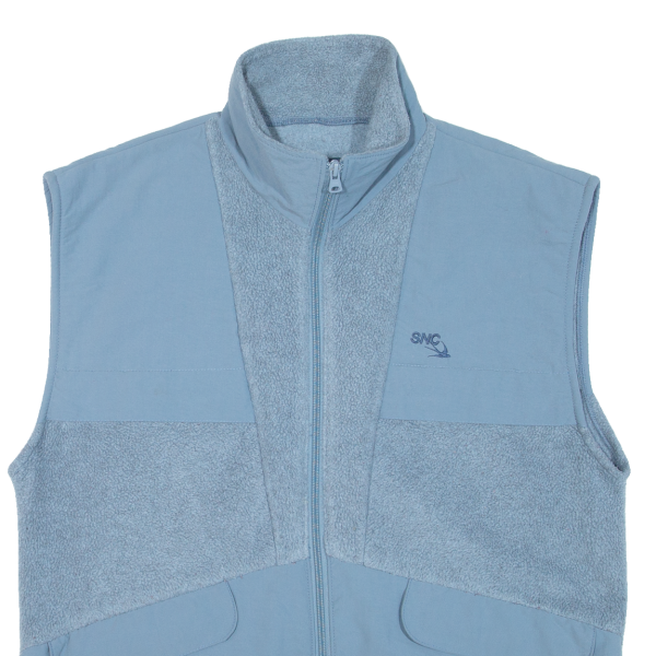 SNC Mens Fleece Gilet Blue L For Cheap